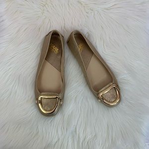 Karl Lagerfeld Vavin Leather Flats - Platino Color